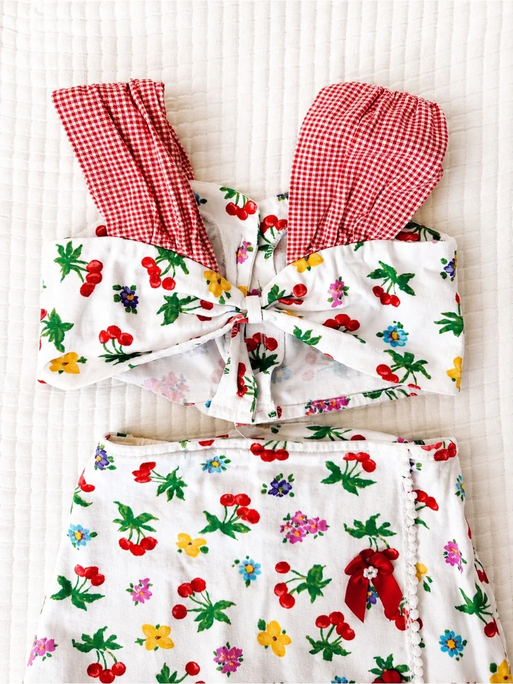 90s Vintage Eve Byer California Girls 2-Piece Skort & Top Set – Size 5